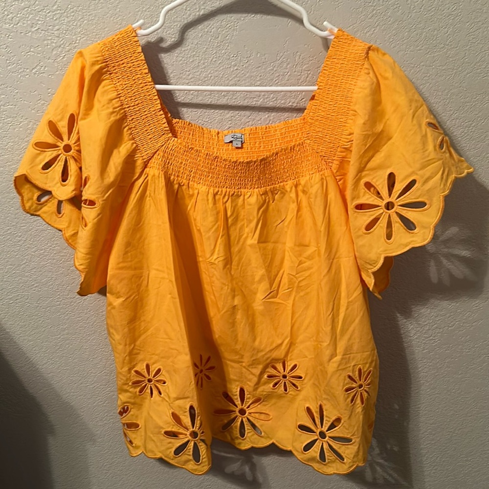 Rails Sonora Top Marigold Eyelet Large